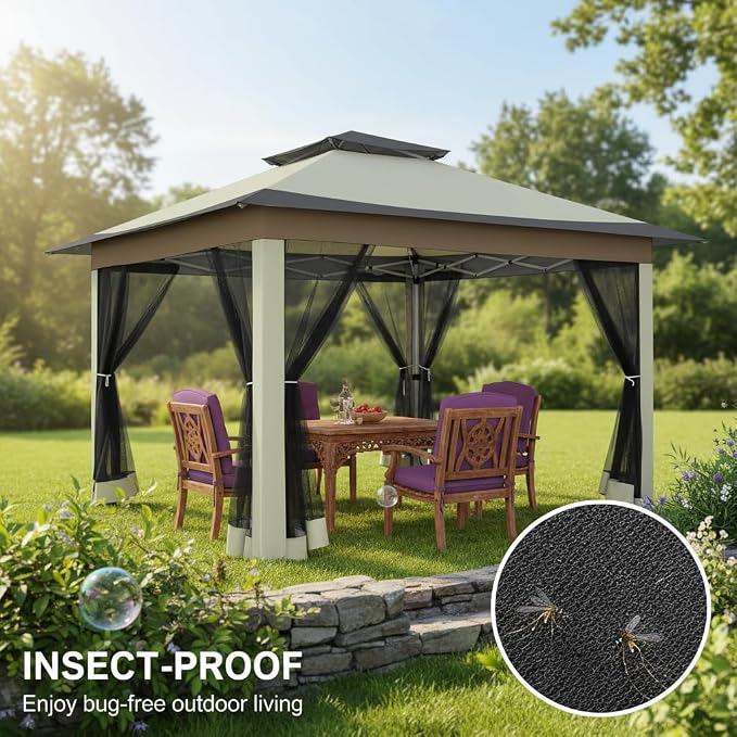 COBIZI 12x12 FT Pop up Gazebo on Clearance Canopy Tent, Carpas para Patio - Image 8