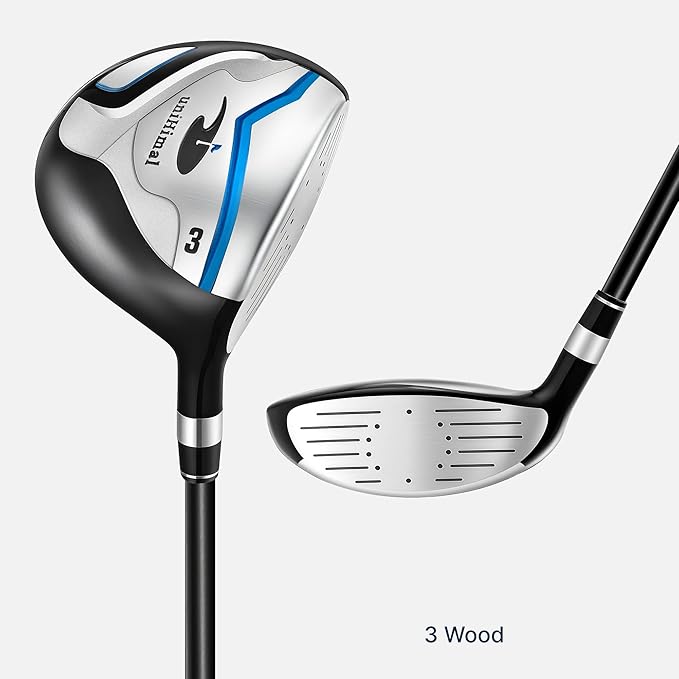 Complete 9-Piece Golf Club Set for Men, Right Hand, Includes Stand Bag
