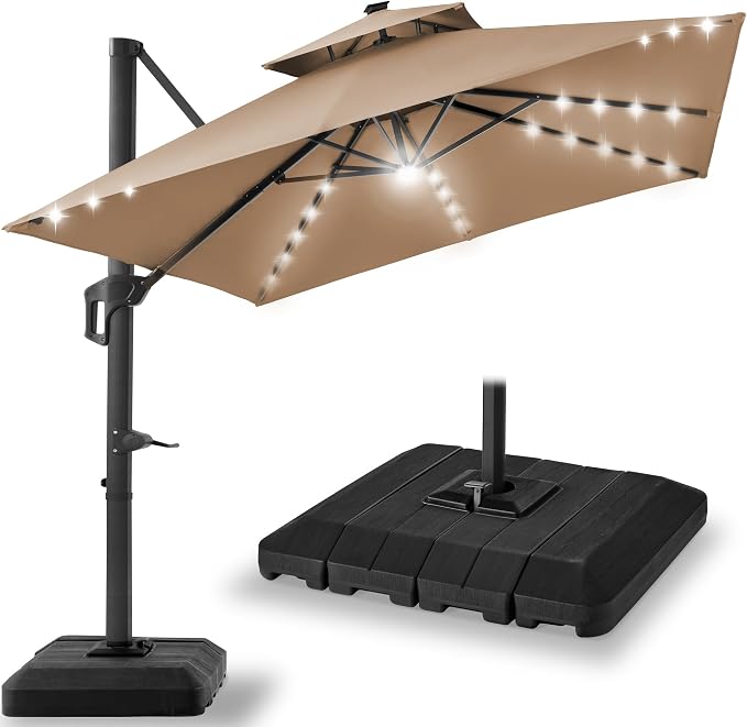 Best Choice Products 10x10ft Cantilever Patio Umbrella w/Base Included by Unknown