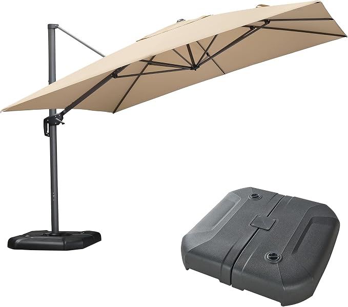 PURPLE LEAF Patio 11.5' x 11.5' Telescopic Umbrella by PURPLELEAF
