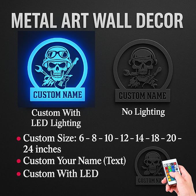 Custom Girl Motocross Biker Metal Sign, Unique LED Wall Art for Home Decor, gift for Bikers, Riders, and Enthusiasts, Durable Hanging Design, Great for Indoor or Outdoor Use