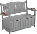YEFU Outdoor Bench, Heavy Duty Garden Storage Bench, Weatherproof, Weatherproof by YEFU