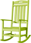 Outdoor Rocking Chair, All-Weather Resistant Poly Lumber Rocker Chair Outdoor by Adiromoti