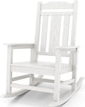 SERWALL Outdoor Rocking Chair, HDPE Oversized Rocking Chair Outdoor by SERWALL