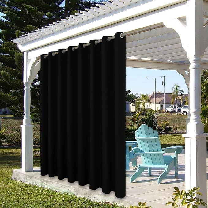 BONZER Outdoor Curtains for Patio Waterproof Thick Extra Wide | Privacy Grommet - Image 7