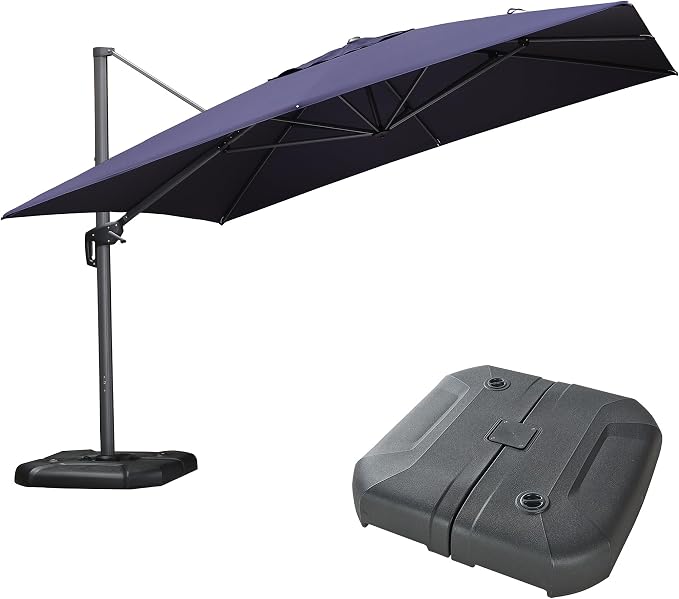 PURPLE LEAF Patio 11.5' x 11.5' Telescopic Umbrella by PURPLELEAF