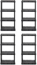 Gracious Living 4 Pack Light Duty Storage Shelves, Knect-A-Shelf 4-Shelf by GraciousLiving