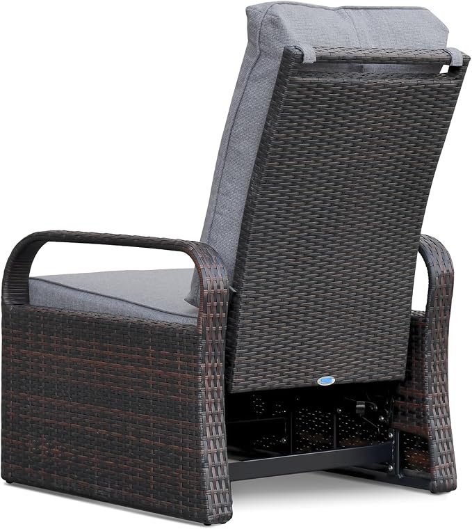 Outdoor Recliner, Aluminum Frame Patio Chaise Lounge Chairs - Image 8