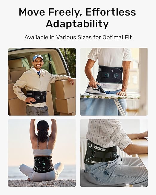 Back Brace for Lower Back for Women Men, Elastic Back Support Belt with 8 Stays for Lifting at Work, Breathable Soft Lumbar Support, Blue M