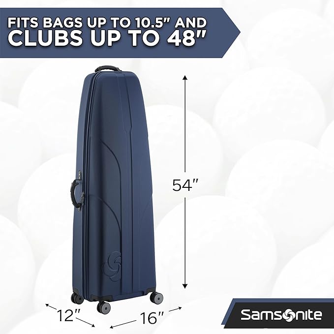 Samsonite Tour Deluxe Golf Hard Case Golf Travel Bag, Lightweight & Durable ABS Shell, 360 Degree Multi-Directional Wheels