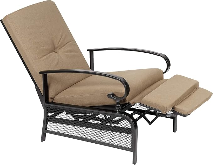 Incbruce Outdoor Lounge Chair Patio Furniture Adjustable Recliner - Image 4