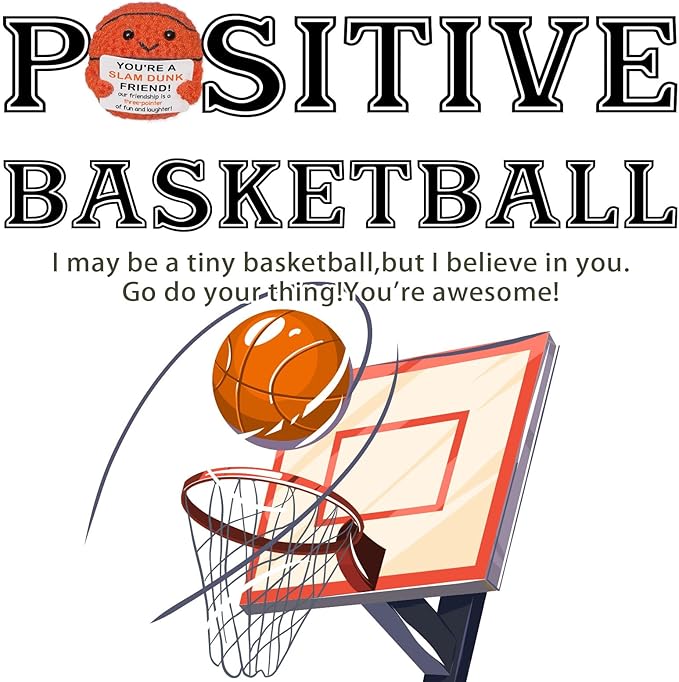 Handmade Crochet Basketball Decor,Funny & Sentimental Gift for Best Friends, Unique Birthday Present for Men and Women, Cute Gag Gift for Bestie or Coworker