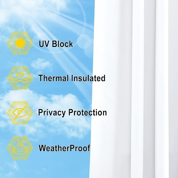 NICETOWN 2 PCs Waterproof Outdoor Curtains - Image 5