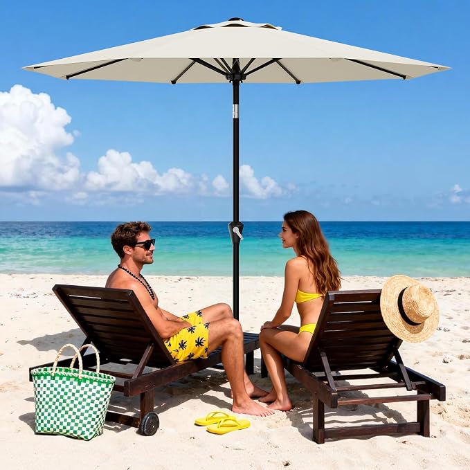 GarveeLife 9FT Patio Umbrella Outdoor, Market Umbrella, Table Umbrella - Image 6