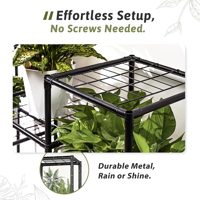 GENTINGBRO Metal Plant Stand Outdoor 63" Tall Plant Shelf - Image 5