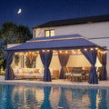 10'x20' Outdoor Gazebo with 100FT String Lights, Metal Heavy Duty Patio Canopy by LAUSAINTHOME