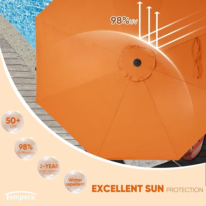 Tempera Patio Market Outdoor Table Umbrella - Image 2