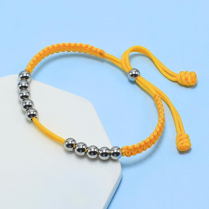 LAMIBEE Golf Stainless Steel 10 Beads Score Counter Bracelet, Golf Stroke Count Bracelet, Resizable and Easy to Adjust Golf Round Scoring Tracker, Durable and Stylish Golf Accessory