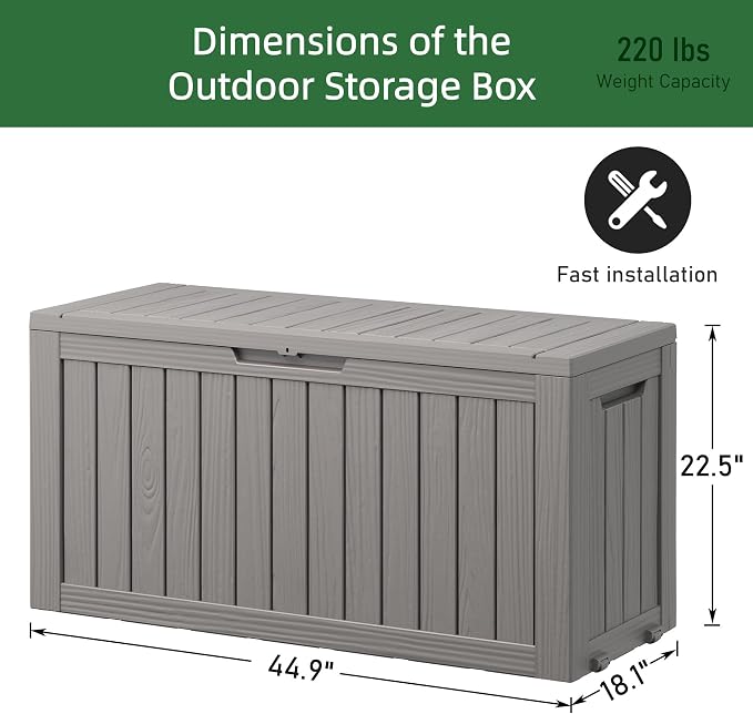 Outdoor Storage Waterproof Deck Box - Image 2