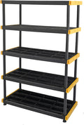 CX 5-Tier Heavy Duty Plastic Storage Shelves by BLACKYELLOW