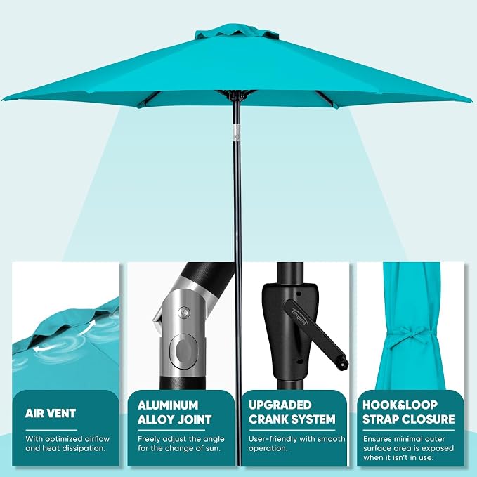 Tempera Patio Market Outdoor Table Umbrella - Image 3