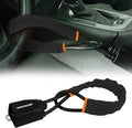 KAYCENTOP Car Steering Wheel Lock, Seat Belt Lock, Anti-Theft Device, Max 17 Inch Length, Small and Light-Weight, Multi-Functional, Fit Most Vehicle, SUV, Golf Cart Security (Black)