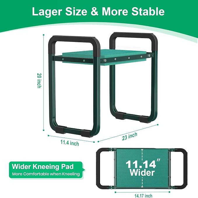 TomCare Garden Kneeler and Seat, 11.14" Kneeling Pad Sturdy Garden Bench | - Image 2