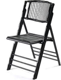 VINGLI Bamboo Folding Chair, Foldable Dining Wood Chairs Comfortable Seat by VINGLI