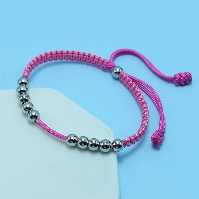 LAMIBEE Golf Stainless Steel 10 Beads Score Counter Bracelet, Golf Stroke Count Bracelet, Resizable and Easy to Adjust Golf Round Scoring Tracker, Durable and Stylish Golf Accessory