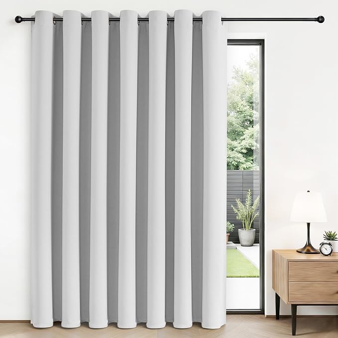 Joydeco Blackout Patio Sliding Door Curtains, Privacy Room Divider Curtains | by JOYDECO