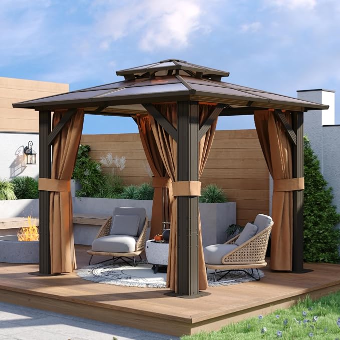Aoxun 8'x8' Hardtop Gazebo - Image 2