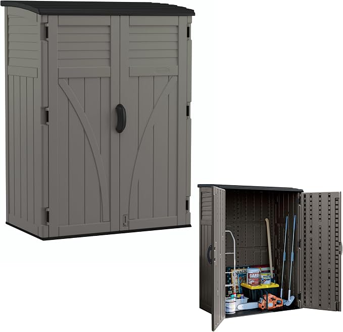Suncast 54 Cu Ft Medium Vertical Storage Shed, Made in USA by Unknown