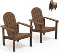 SERWALL HDPE Stackable Adirondack Chairs Set of 2, Space-Saving by SERWALL
