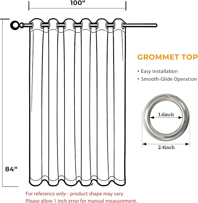 Set of 2 Outdoor Curtains for Patio Waterproof, Breathable Grommet Panels for - Image 8