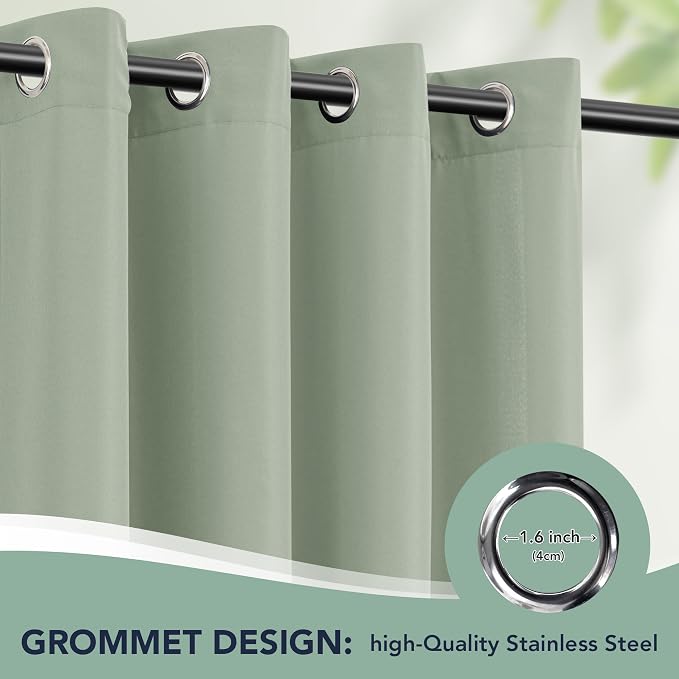 Patio Curtains Outdoor Waterproof, Privacy Drapes | Weatherproof & Sun Blocking - Image 6