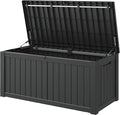 Outdoor Storage Box, 150 Gallon Large Outdoor Resin Deck Box, Storage by KAMABOKO
