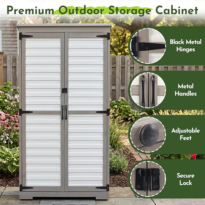 Tall Outdoor Storage Cabinet - Image 5