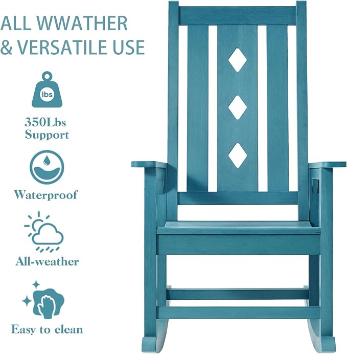 Oversized Outdoor Rocking Chair, Porch Rocker - Image 6