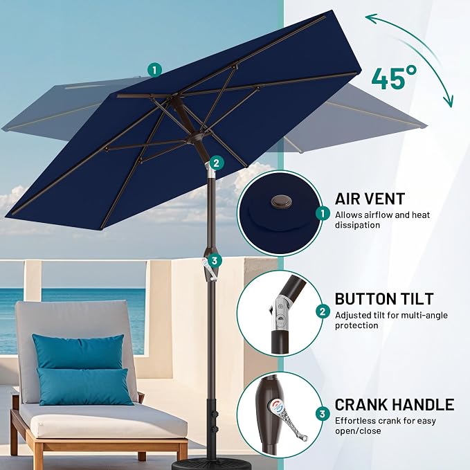 7.5FT Patio Umbrella Table Market Umbrella - Image 6