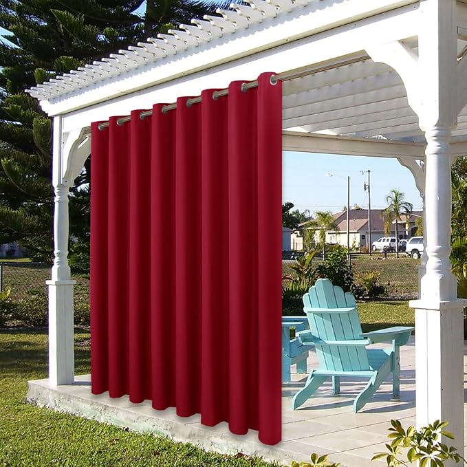 BONZER Outdoor Curtains for Patio Waterproof Thick Privacy | Wide Grommet Light - Image 7