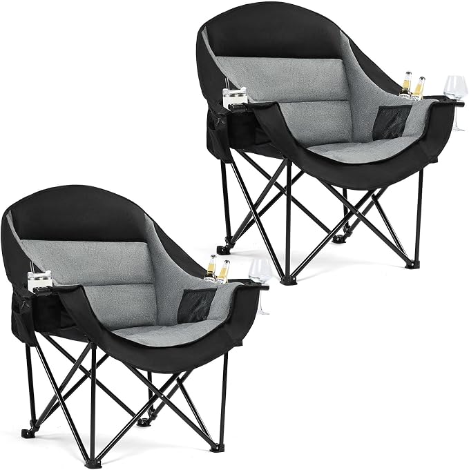 Oversized Camping Chair for Adults 2 Pack by PUVASIA