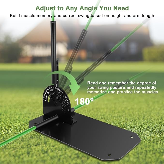 Golf Alignment Stick Holder with Holder Angle Plate,Professional Swing Trainer,Golf Swing Plane Trainer Aid for Aiming Putting Swing,Golf Teaching, Multi-Functional for All Levels of Golfer
