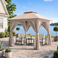 8'x8' Outdoor Gazebo, Heavy Duty Metal Frame Patio Canopy by LAUSAINTHOME