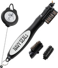 Frogger BrushPro Golf Club Cleaner with Ergonomic Grip and 2.5 ft. Retractable Cord, Sturdy Golf Club Brush and Groove Cleaner for Golfers, Golf Dad