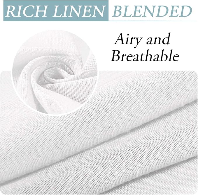 H.VERSAILTEX Outdoor Linen Sheer Curtains - Image 4