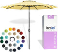 Midtown Umbrellas 10-Year-No-Fade - 8 Ft - UV Proof White/Yellow Stripes Fabric by MidtownUmbrellas