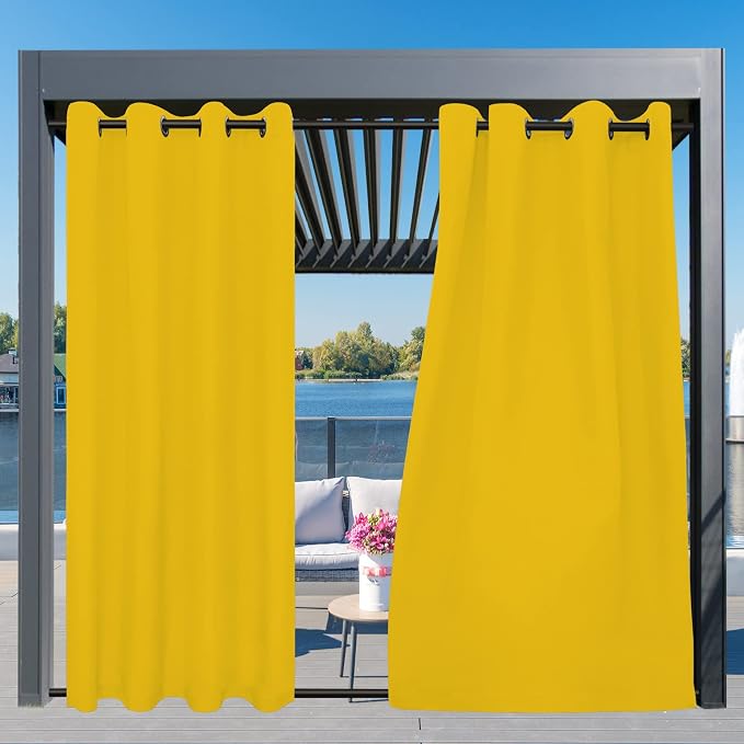 Easy-Going Outdoor Curtains for Patio 1 Panel, 54x96 inch, Weatherproof Privacy - Image 3