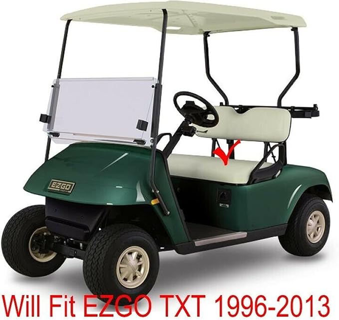 Huskey Parts Company EZGO Front Seat Cover Orange Diamond Stitching Medalist TXT 94-13 Golf Cart, 2PC