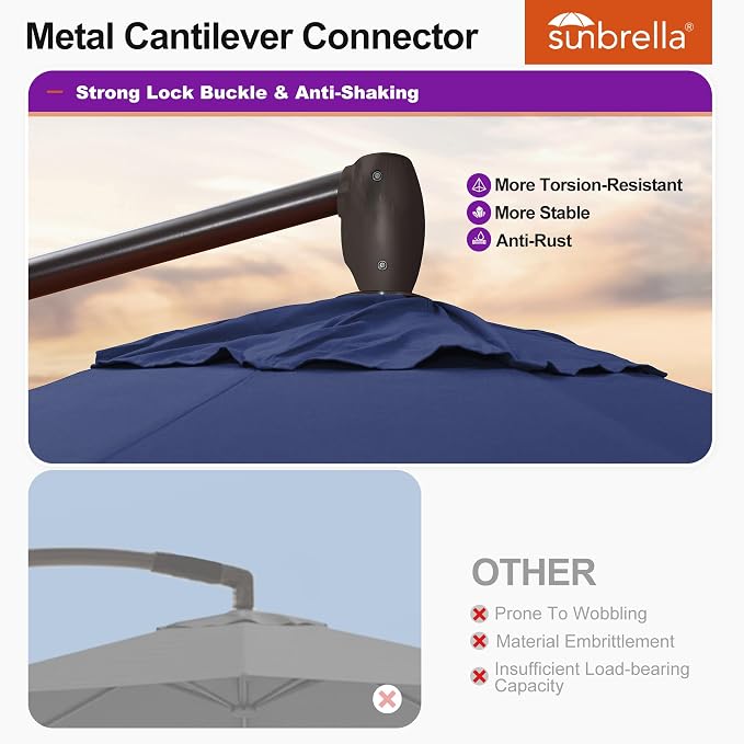 PURPLE LEAF 10' X 10' Cantilever Patio Umbrella - Image 5