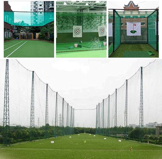 Multifunction Golf Ball Netting Impact Golf Barrier Net Practice Hitting Net for Indoor or Outdoor Use 10 x 3 Ft- 10x 30 Ft